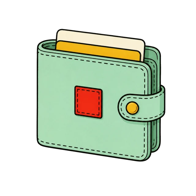A mint green self-custodial wallet